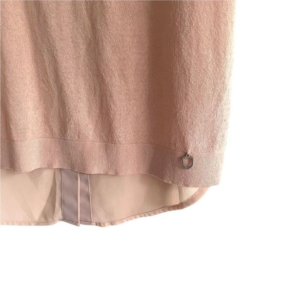 RUDSAK Sleeveless Blouse Tank Top Knit Semi-Sheer Dusty Rose Pink M - Picture 3 of 5